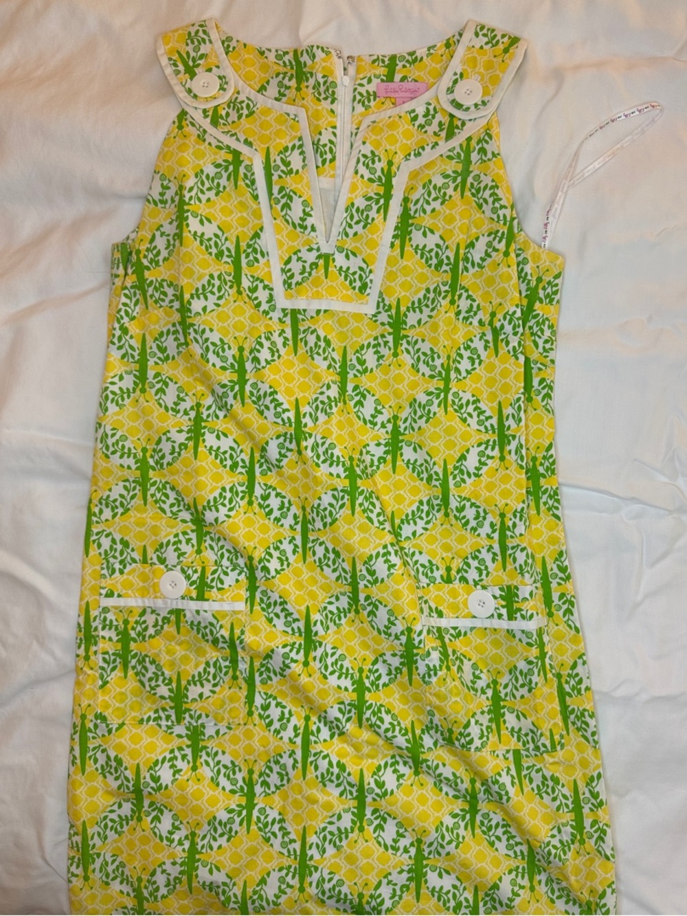 Lilly Pulitzer size 8 women’s Yellow  & Green Printed Shift Dress